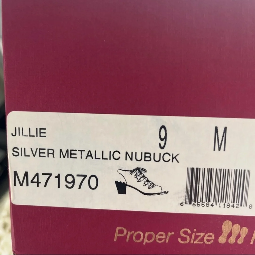 Munro | Jillie Gray Lace-Up Heeled Sandals | size 9 | NIB